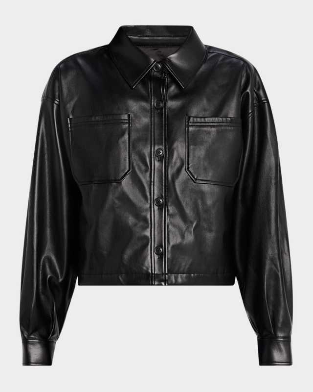 Connor Faux Leather Shacket